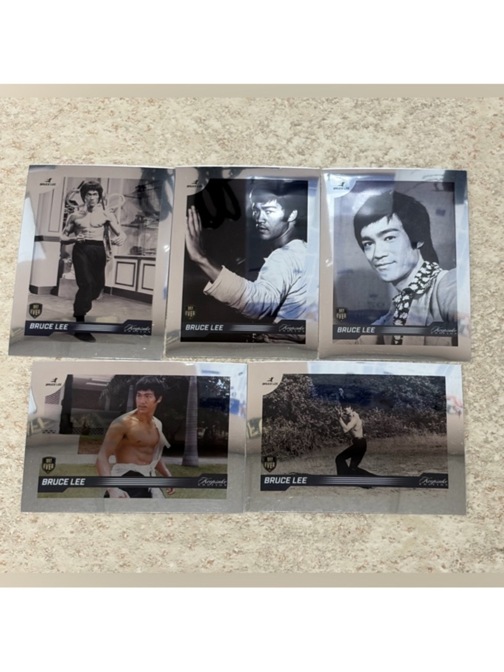 Bruce Lee Dragon 2024 Silver Chrome Refractor MMA Movie Cards Worth $50
